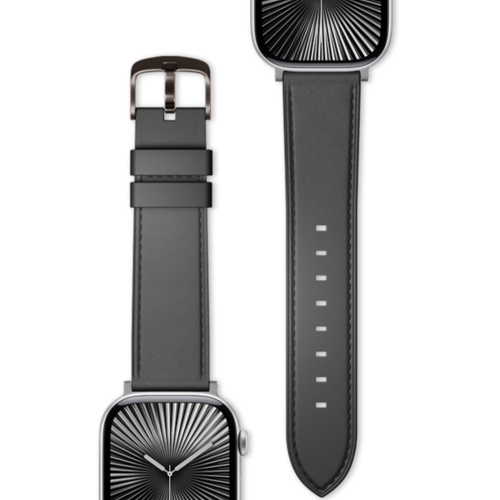 Epico Leather Band for Apple Watch (44-49mm) - Black