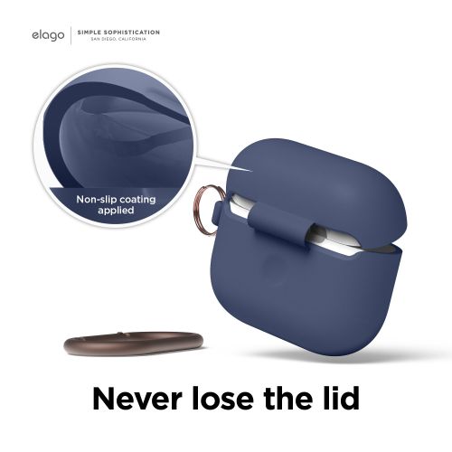 Elago Silicone Cover w/ Hook for Airpods 3rd Gen - Indigo