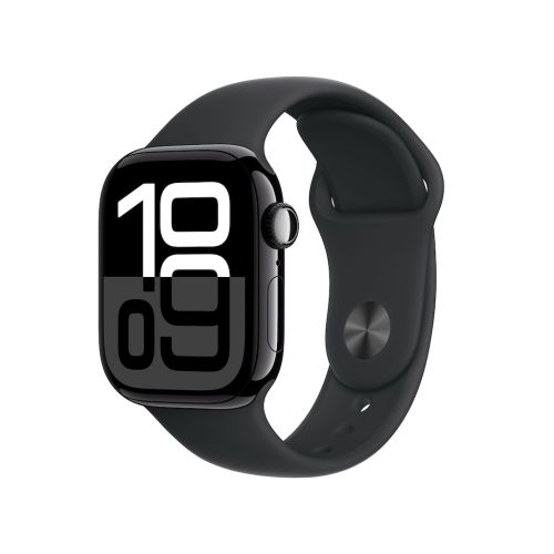 Apple Watch Series 10 GPS 42mm Jet Black Aluminium - Black Sport Band - M/L