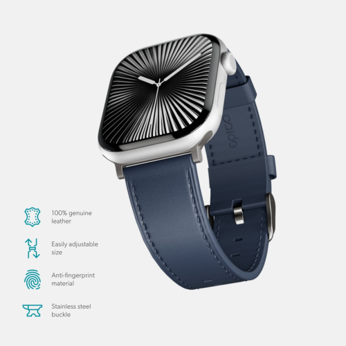 Epico Leather Band for Apple Watch (40-42mm) - Blue