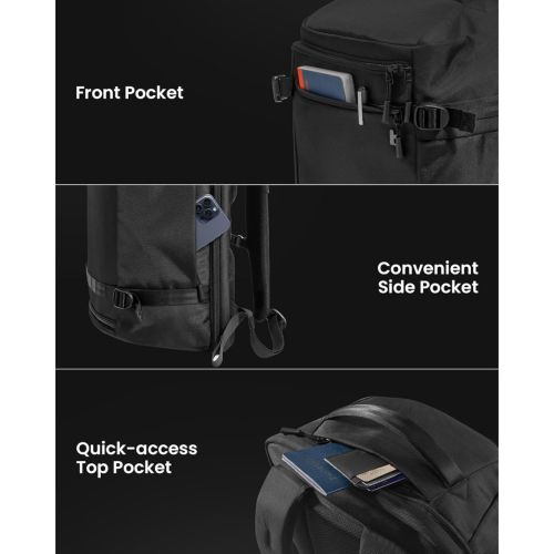 TomToc Navigator T67 Travel Laptop Backpack - Black