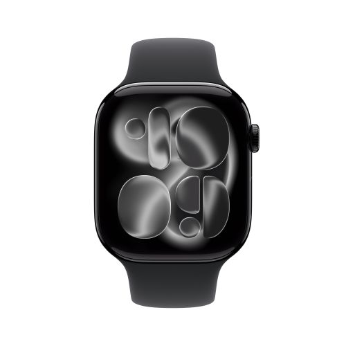 Apple Watch Series 11 GPS + Cellular 42mm Jet Black Aluminium - Black Sport Band - M/L