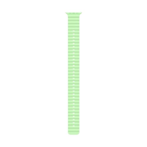 Apple Watch 49mm Neon Green OceanBand Extension - Natural Titanium Finish