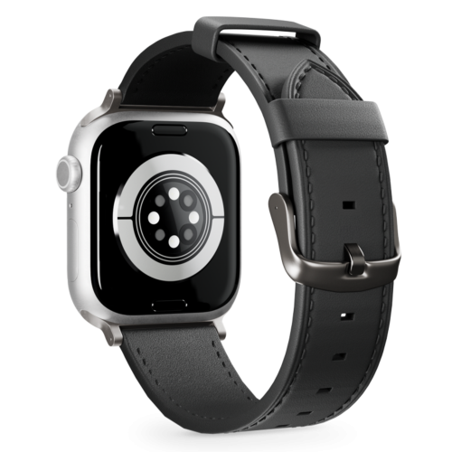 Epico Leather Band for Apple Watch (44-49mm) - Black