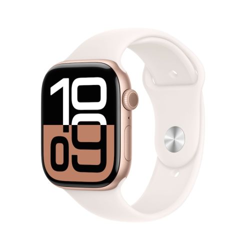 Apple Watch Series 10 GPS + Cellular 46mm Rose Gold Aluminium - Light Blush Sport Band - M/L