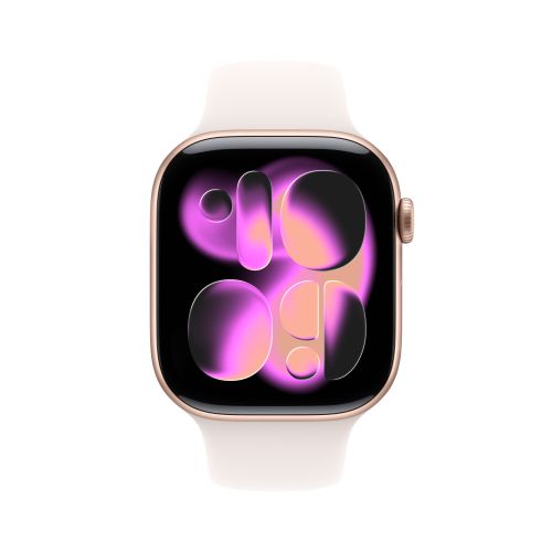 Apple Watch Series 11 GPS 46mm Rose Gold Aluminium - Light Blush Sport Band - M/L