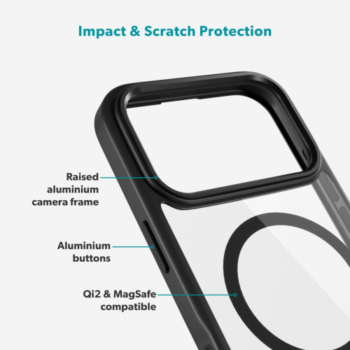 Epico Hero Pro Mag+ Case for iPhone 17 Pro - Clear/Black