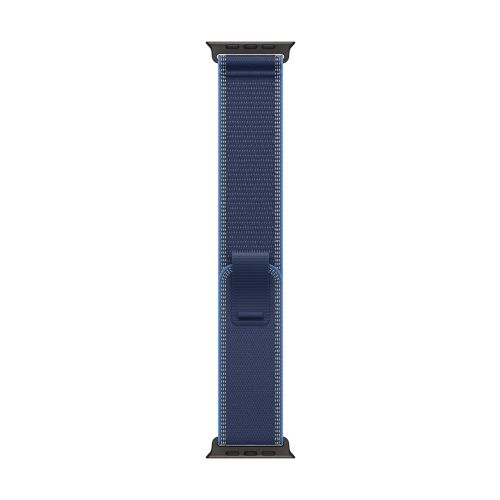 Apple Watch 49mm Blue/Bright Blue TrailLoop-M/L - Black Titanium Finish
