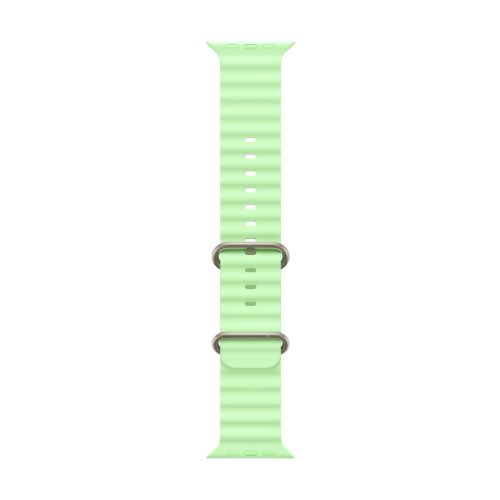 Apple Watch 49mm Neon Green OceanBand - Natural Titanium Finish