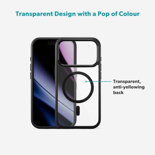 C&C Hero Pro Mag+ Case for iPhone 17 Pro Max - Clear/Black