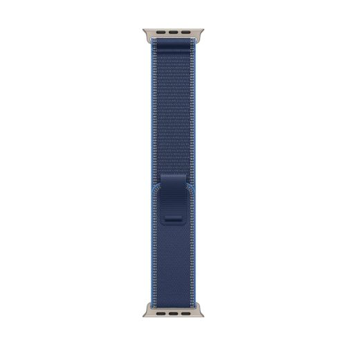 Apple Watch 49mm Blue/Bright Blue TrailLoop-M/L - Natural Titanium Finish