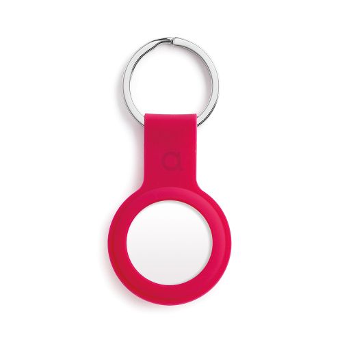 C&C AirTag Silicone Holder with Keychain - Cherry