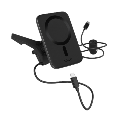Epico Mag+ Ultrathin Car Charger (Qi2) - Black