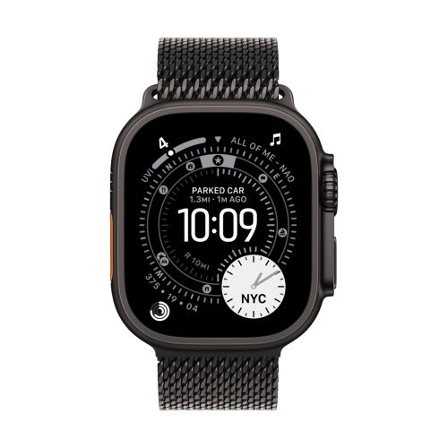 Apple Watch 49mm Black Titanium Milanese Loop - Medium