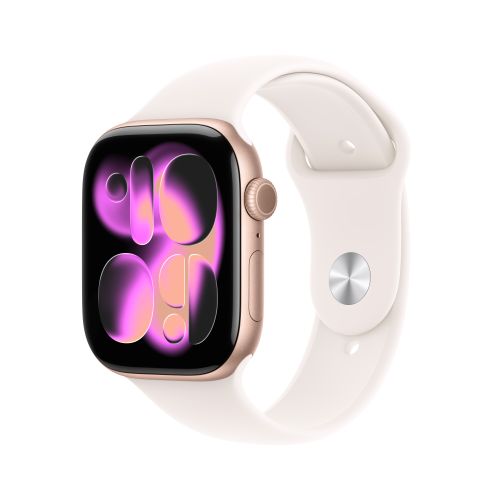 Apple Watch Series 11GPS + Cellular 42mm Rose Gold Aluminium - Light Blush Sport Band - M/L
