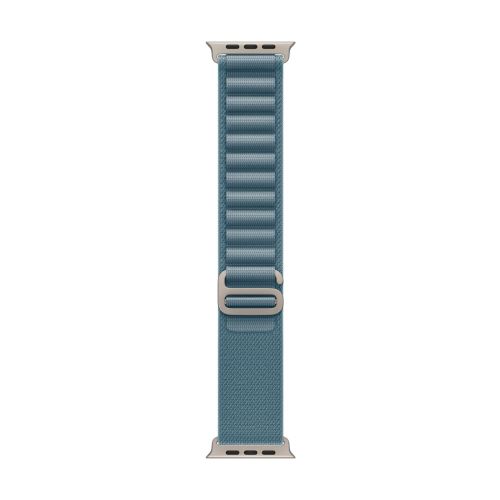 Apple Watch 49mm Light Blue AlpineLoop -Medium - Natural Titanium Finish